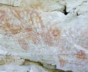 Aboriginal artwork in Cathedral Cave