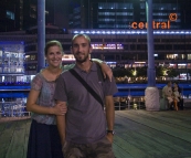 Sam and Lisa out for a late night in Clarke Quay