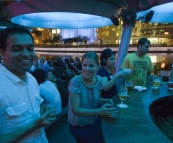 Vivek and Lisa in Clarke Quay