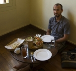 Lunch on the floor in Little India