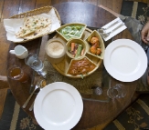 Lunch on the floor in Little India