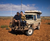 Sam, Lisa and The Tank in the Strzelecki Desert