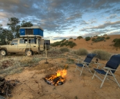 Camped in the dunes in the Strzelecki Desert