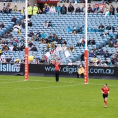 A goal at the Port Power and Richmond Tigers AFL game
