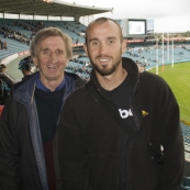 Sam and John at the Port Power and Richmond Tigers AFL game