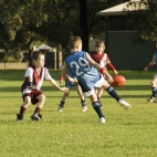 Jordan Opperman takes a kick