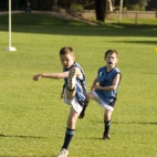 Jordan Opperman takes a kick