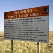 The beginning of the Oodnadatta Track