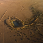 One of the many dams on Anna Creek Station