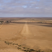 William Creek and the airstrip coming in to land