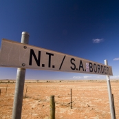 Crossing the border from South Australia to the Northern Territory