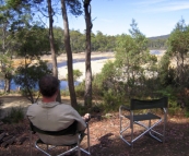 Greg at our campsite on Lake King William