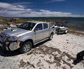 Getting ready to launch the jetskis in Quarantine Bay