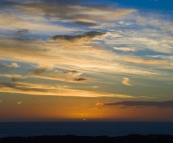 Sunset from the Jordans\' house on King Island