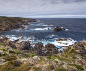 View along the southern coast of King Island from Seal Rocks