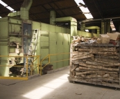 The wood-fired furnace at the King Island kelp factory