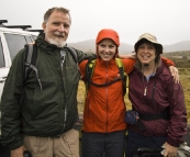 Greg, Lisa and Carol suiting up in Ronnie's Creek parking lot