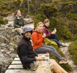 Eating lunch on the way back down near Crater Creek