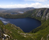 Crater Lake with the tips of Cradle Mountain to the right