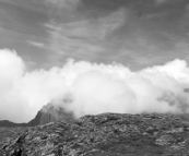 Cradle Mountain in the clouds