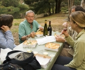 Greg, Mike, Carol and Lisa dining in Fern Glade