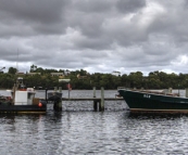 Fishing boats in Strahan