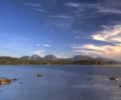 Freycinet National Park's The Hazards from our campground in Coles Bay