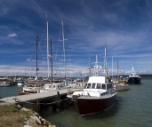 Boats in the harbour at Saint Helens