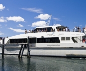 Our ferry for our tour around Port Arthur's harbour
