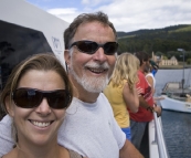Lisa and Greg on the ferry