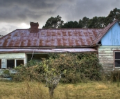 Delapidated houses on South Bruny Island