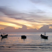 Sunset over Sairee Beach