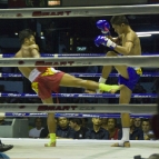 The fight for the Lightweight Title of Thailand (blue won and defeated the reigning champion)