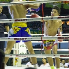 The fight for the Lightweight Title of Thailand (blue won and defeated the reigning champion)