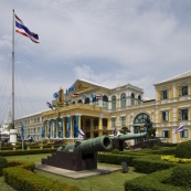 Government buildings next to the Royal Palace