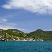 Luxury bungalows at the northern end of Sairee Beach