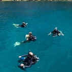 In the water at Hin Wong Bay