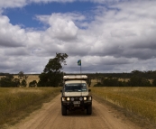 On our way through the fields at Frankland Estate