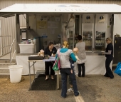 One of the local dairies selling their milk at the Albany Farmer's Market