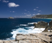 Looking west along the coast from Natural Bridge in Torndirrup National Park