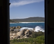 View from one of the old shacks at Betty's Beach