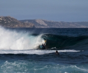 Locals enjoying the reef break at Betty's Beach