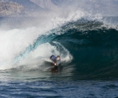 Locals enjoying the reef break at Betty's Beach