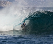 Locals enjoying the reef break at Betty's Beach