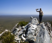 Lisa at the peak of West Mount Barren