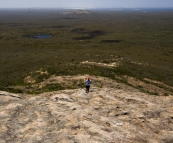 Lisa trudging up Frenchman's Peak