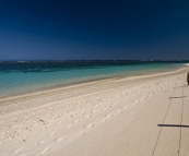 The beach and reef at Turquoise Bay