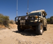 The Tank exiting the Yardie Creek crossing