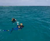 Sam waving hello from the surface