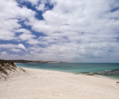 Our secluded beach near Five Finger Reef